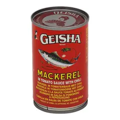 Geisha mackerel in tomato sauce with chili (155gr) - image 1 | OMOWEST AFRO INTERCONTINENTAL SHOP | KulturCart
