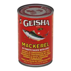 Geisha mackerel in tomato sauce with chili (425gr) - image 1 | OMOWEST AFRO INTERCONTINENTAL SHOP | KulturCart