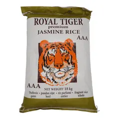 Royal tiger premium jasmine rice (18kg) - image 1 | OMOWEST AFRO INTERCONTINENTAL SHOP | KulturCart