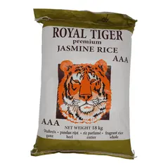 Royal tiger premium jasmine rice (18kg) - image 2 | OMOWEST AFRO INTERCONTINENTAL SHOP | KulturCart
