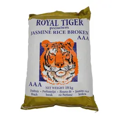 Royal tiger premium jasmine rice broken (18kg) - image 1 | OMOWEST AFRO INTERCONTINENTAL SHOP | KulturCart