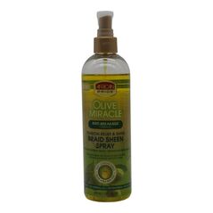 African Pride Olive Miracle Braid Sheen Spray (355ml) - image 2 | Afro Family Shop