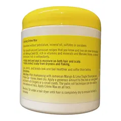 Jamaican Mango & Lime Locking crème wax, Moringa seed oil (155g) - image 8 | OMOWEST AFRO INTERCONTINENTAL SHOP