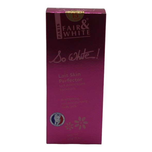 Fair & White Lait Skin Perfector Brightening and Moisturizing Body Milk (500ml) - image 3 | Afro Family Shop | KulturCart