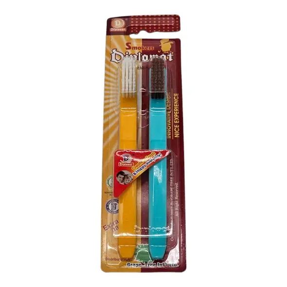 Smokers Diplomat Toothbrush Extra Hard (2pc) - image 1 | Momjays Afro Markt