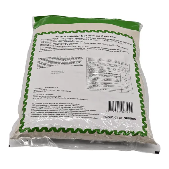 Fola foods authentic african food yam flour (elubo isu) (4kg) - image 5 | OMOWEST AFRO INTERCONTINENTAL SHOP