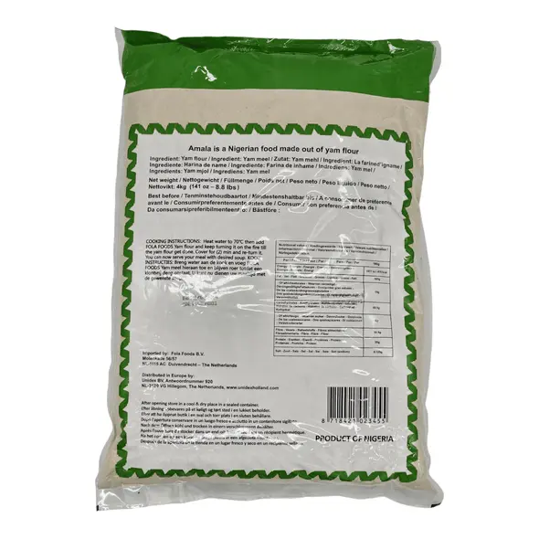 Fola foods authentic african food yam flour (elubo isu) (4kg) - image 6 | OMOWEST AFRO INTERCONTINENTAL SHOP