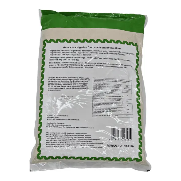 Fola foods authentic african food yam flour (elubo isu) (4kg) - image 7 | OMOWEST AFRO INTERCONTINENTAL SHOP