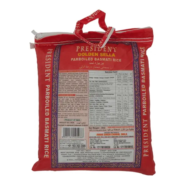 Lal qilla president golden sela parboiled basmati rice (5kg) - image 5 | OMOWEST AFRO INTERCONTINENTAL SHOP