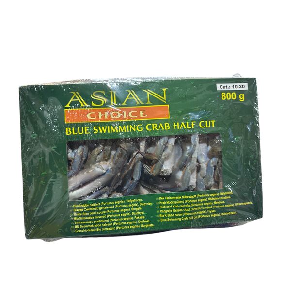 ASIAN CHOICE BLUE SWIMMING CRAB HALF CUT 800g - image 1 | Omowest Afro Intercontinental Shop | KulturCart
