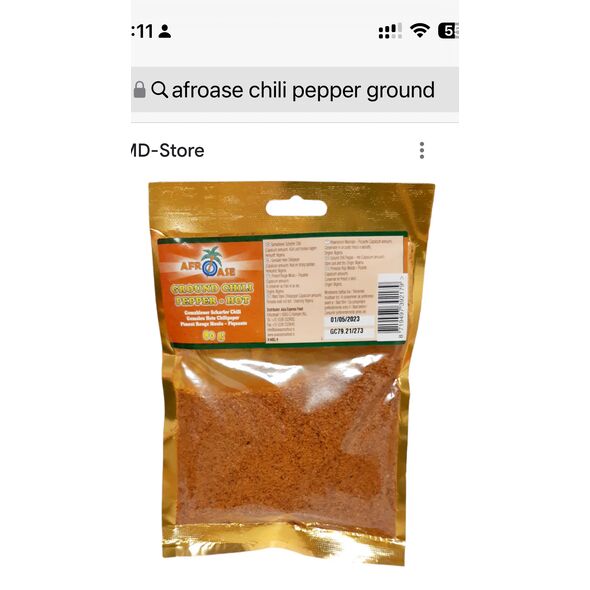 AFROASE WHOLE CHILLI PEPPER 80g - image 2 | Omowest Afro Intercontinental Shop | KulturCart