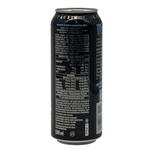 Monster Energy Absolutely Zero Energy Drink (500ml) - image 2 | Afro Center & Afro Cut Krefeld