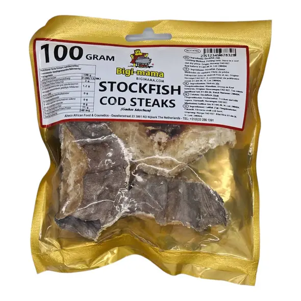 Bigi-mama Stockfish Cod Steaks (Gadus Morhua) (100g) - image 2 | Momjays Afro Markt