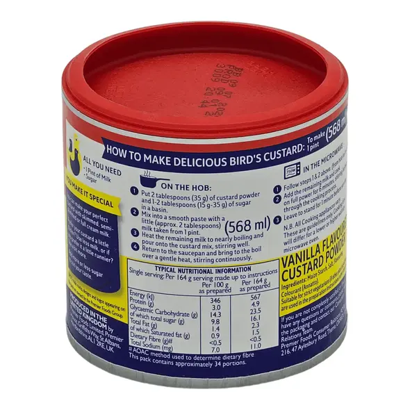 Bird's the original vinalla flavoured custard powder (300g) - image 4 | OMOWEST AFRO INTERCONTINENTAL SHOP