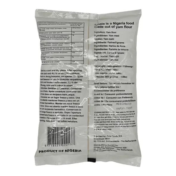 Fola foods authentic african food yam flour (elubo isu) (900gr) - image 6 | OMOWEST AFRO INTERCONTINENTAL SHOP | KulturCart