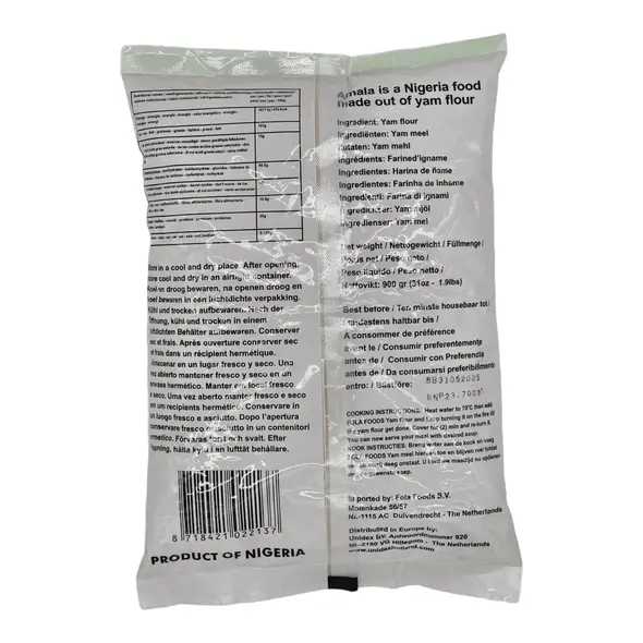 Fola foods authentic african food yam flour (elubo isu) (900gr) - image 7 | OMOWEST AFRO INTERCONTINENTAL SHOP | KulturCart