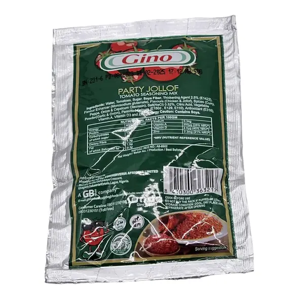 Gino Party Jollof Tomato Seasoning Mix (1pc) - image 3 | Momjays Afro Markt | KulturCart