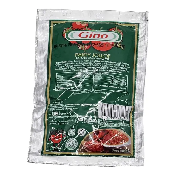 Gino Party Jollof Tomato Seasoning Mix (1pc) - image 5 | Momjays Afro Markt | KulturCart