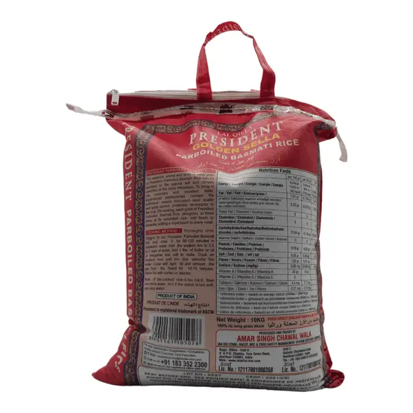Lal qilla president golden sela parboiled basmati rice (10kg) - image 7 | OMOWEST AFRO INTERCONTINENTAL SHOP | KulturCart
