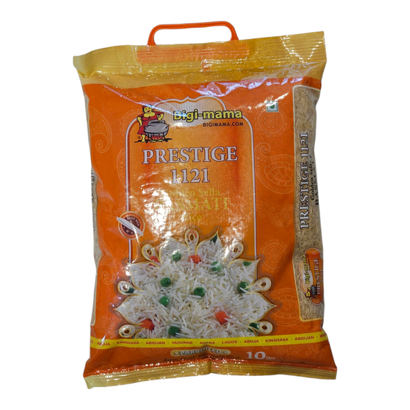Bigi-mama Prestige 1121 Golden Sella Basmati Rice (10lbs) - image 2 | Malaika afro international Markt | KulturCart