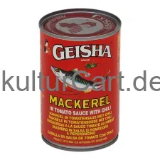 Geisha mackerel in tomato sauce with chili (425gr) - image 1 | OMOWEST AFRO INTERCONTINENTAL SHOP | KulturCart