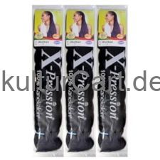 X-Pression Ultra Braid, Color 1, length - 82 inches (165g) - image 1 | Omowest Afro Intercontinental Shop | KulturCart