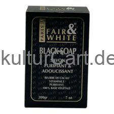 F&W Black Soap With Cocoa Butter, Vitamin E Authentic 7oz/200g - image 1 | Afro Center & Afro Cut Krefeld | KulturCart