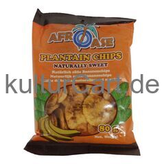 Afroase Plantain Chips Naturally Sweet (80g) - image 1 | Afro Family Shop