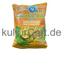 Afroase Plantain Chips | Gesalzene Bananenchips Salted (80g) - image 1 | Omowest Afro Intercontinental Shop | KulturCart