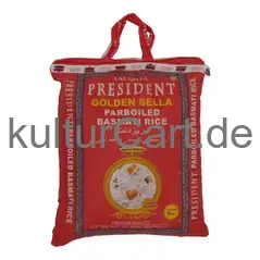 Lal qilla president golden sela parboiled basmati rice (5kg) - image 1 | OMOWEST AFRO INTERCONTINENTAL SHOP