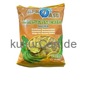 Afroase Plantain Chips | Gesalzene Bananenchips Salted (80g) - image 1 | Omowest Afro Intercontinental Shop | KulturCart