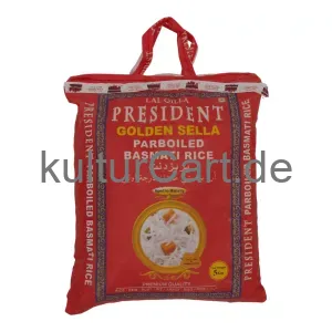 Lal qilla president golden sela parboiled basmati rice (5kg) - image 1 | OMOWEST AFRO INTERCONTINENTAL SHOP | KulturCart