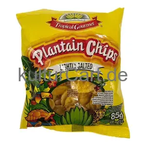 Tropical gourmet plantain chips lightly salted (85g) - image 1 | OMOWEST AFRO INTERCONTINENTAL SHOP