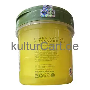 Eco style Professional styling gel Black castor & flaxseed oil (473ml) - image 2 | OMOWEST AFRO INTERCONTINENTAL SHOP | KulturCart