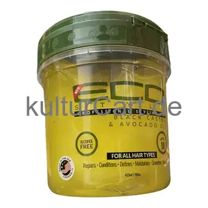 Eco style Professional styling gel Black castor & flaxseed oil (473ml) - image 7 | OMOWEST AFRO INTERCONTINENTAL SHOP | KulturCart