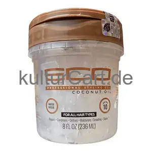 Eco style professional styling gel coconut oil (236ml) - image 1 | OMOWEST AFRO INTERCONTINENTAL SHOP