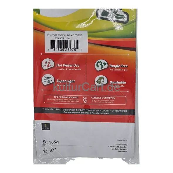 X-pression collection best quality ultra braid lilac - image 7 | OMOWEST AFRO INTERCONTINENTAL SHOP