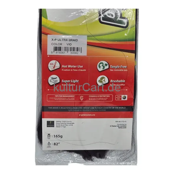 X-pression collection best quality ultra braid violet - image 6 | OMOWEST AFRO INTERCONTINENTAL SHOP | KulturCart