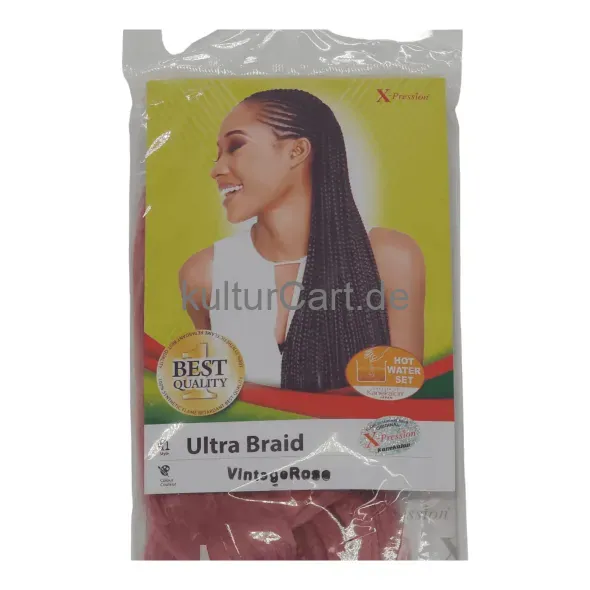 X-pression collection best quality ultra braid vintage rose - image 3 | OMOWEST AFRO INTERCONTINENTAL SHOP | KulturCart