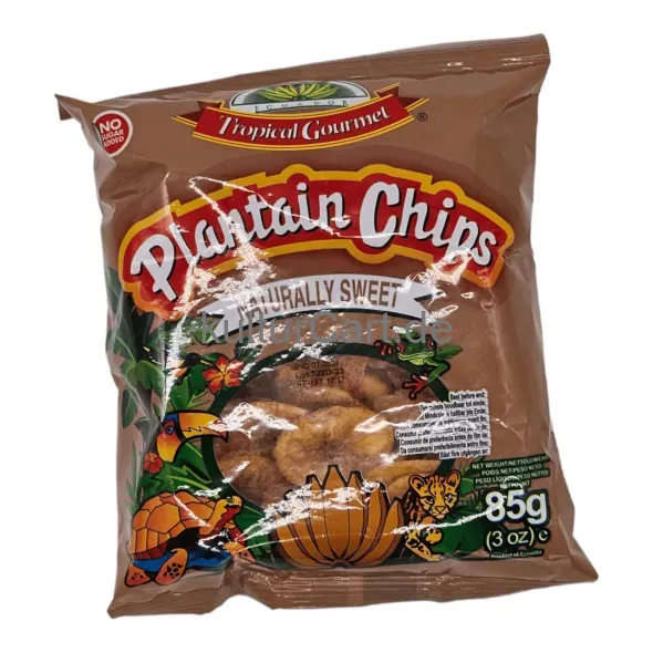 Tropical gourmet plantain chips naturally sweet (85g) - image 2 | OMOWEST AFRO INTERCONTINENTAL SHOP | KulturCart