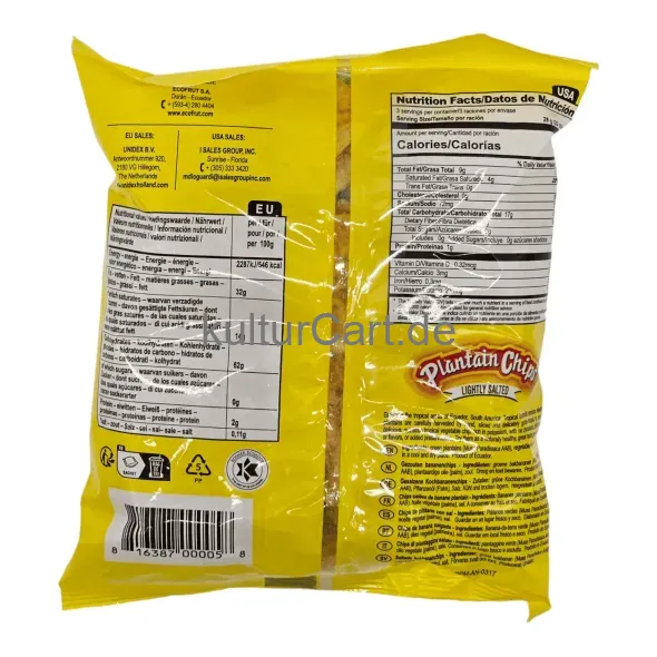 Tropical gourmet plantain chips lightly salted (85g) - image 10 | OMOWEST AFRO INTERCONTINENTAL SHOP | KulturCart