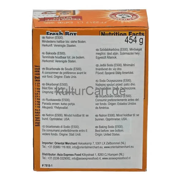 Arm & hammer pure baking soda (454g) - image 5 | OMOWEST AFRO INTERCONTINENTAL SHOP | KulturCart