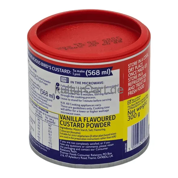 Bird's the original vinalla flavoured custard powder (300g) - image 5 | OMOWEST AFRO INTERCONTINENTAL SHOP | KulturCart