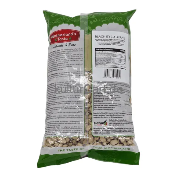 Motherland's taste black eyed beans (500g) - image 2 | OMOWEST AFRO INTERCONTINENTAL SHOP | KulturCart
