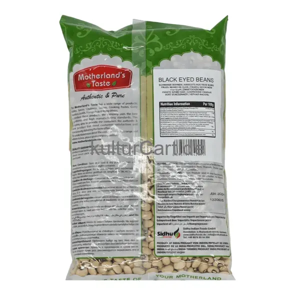 Motherland's taste black eyed beans (500g) - image 10 | OMOWEST AFRO INTERCONTINENTAL SHOP | KulturCart