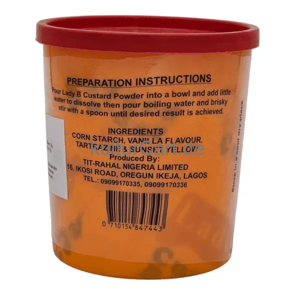 Lady b custard powder (500g) - image 6 | OMOWEST AFRO INTERCONTINENTAL SHOP | KulturCart