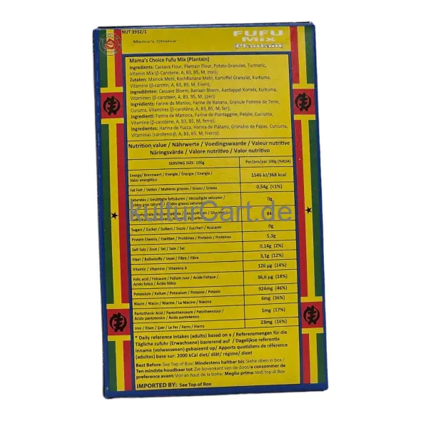 Mama's choice fufu mix plantain - image 6 | OMOWEST AFRO INTERCONTINENTAL SHOP | KulturCart