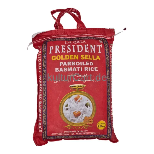 Lal qilla president golden sela parboiled basmati rice (10kg) - image 2 | OMOWEST AFRO INTERCONTINENTAL SHOP | KulturCart