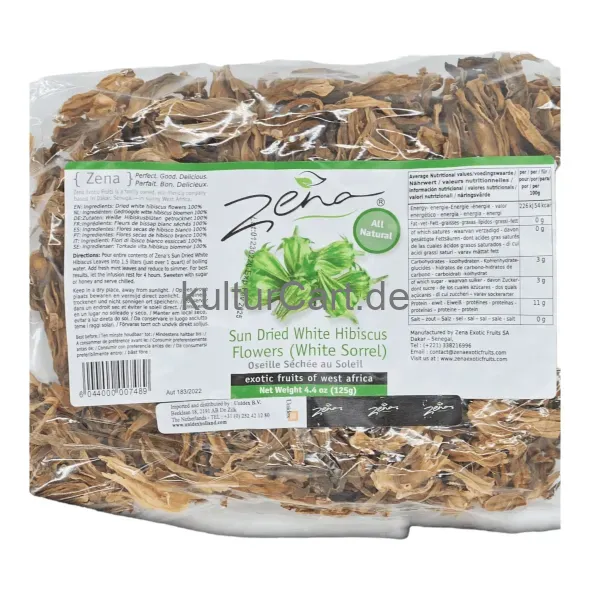 Zena sun dred white habiscus flowers (white sorrel) - image 5 | OMOWEST AFRO INTERCONTINENTAL SHOP | KulturCart