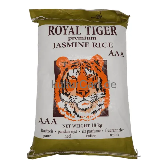 Royal tiger premium jasmine rice (18kg) - image 1 | OMOWEST AFRO INTERCONTINENTAL SHOP | KulturCart